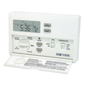 Lux TX500E Thermostat, 5 2 Digital Programmable Smart Temp Heating & Cooling Thermostat