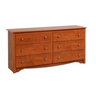 Prepac Monterey 6 Drawer Dresser in Cherry CDC 6330 K