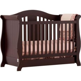 Stork Craft Vittoria 3 in 1 Fixed Side Convertible Crib in Espresso