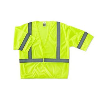 Ergodyne GloWear 8310HL Class 3 Hi Visibility Economy Vest, Lime, Large/XL