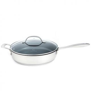 Curtis Stone SteelWorks Stainless Steel Sauté Pan with Lid   7299547