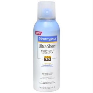 Neutrogena Ultra Sheer Body Mist Sunscreen SPF 70 5 oz (Pack of 2)