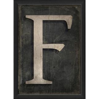 The Artwork Factory Letter F Framed Textual Art in Black and Gray