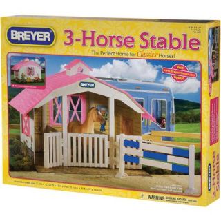 Breyer Classics 3 Horse Stable Play Set