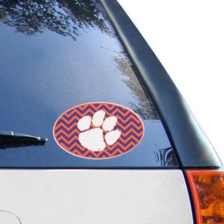 Clemson Tigers 6 x 6 Chevron Die Cut Repositionable Vinyl Decal