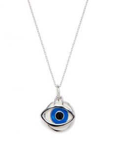 Sterling Silver Evil Eye Pendant Necklace by M2 by Mary Margrill