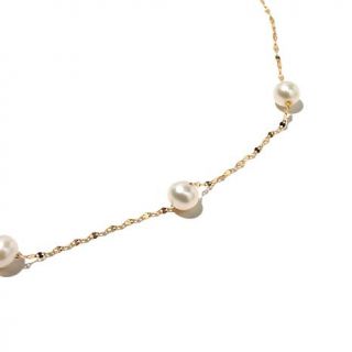 Imperial Pearls 5.5 6mm Cultured Freshwater Pearl 14K 18" Station Necklace   8005759