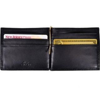 Mens Royce Leather RFID Blocking Money Clip Wallet Black   16890075