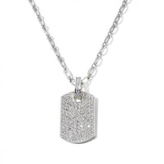 Real Collectibles by Adrienne® Jeweled ID 9.25ct Diamonite CZ "Dog Tag" Pen   7533413