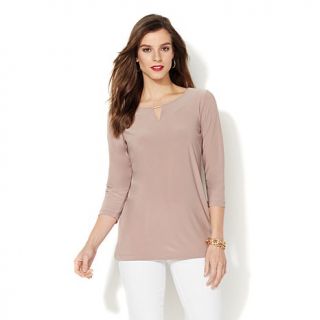 IMAN Global Chic Solid Stretch Tunic   7959644