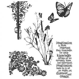 Stampers Anonymous Tim Holtz Cling Rubber Stamp Set   Nature's Discovery