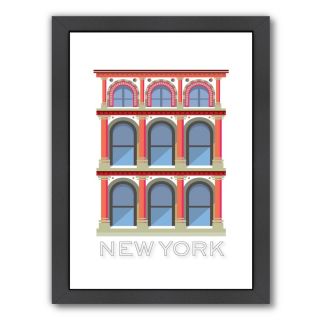 New York Buildings 1 Framed Graphic Art by Americanflat