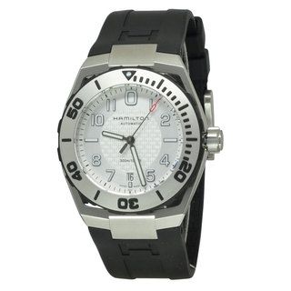 Hamilton Mens Seaview Stainless Steel and Rubber Automatic Watch