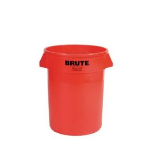 Rubbermaid Commercial Products BRUTE 32 Gal. Red Round Vented Trash Can FG263200RED