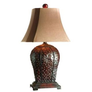 Global Direct 34 in. Rust/Mahogany Table Lamp 27511