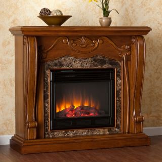 Upton Home Moyer Stone Look Convertible Electric Media Fireplace