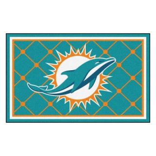 FANMATS Miami Dolphins 4 ft. x 6 ft. Area Rug 6588