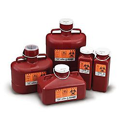 Medical Action Industries Non Stackable Sharps Disposal Containers 1.7 Quarts Red Box Of 20