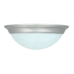 Feit Electric 73965 LED Ceiling Light, 17.5W 13" Ceiling w/Alabaster Glass   Satin Nickel