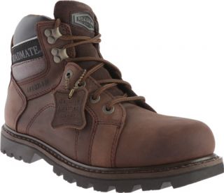 Mens Roadmate Boot Co. Gravel 6 Waterproof Shock Absorbing Work Boot   Chocolate Brown Crazy Horse Leather