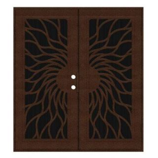 Unique Home Designs 72 in. x 80 in. Sunfire Copperclad Left Hand Outswing Recessed Mount Aluminum Security Door with Charcoal Insect Screen 1S2001KN1CCISA