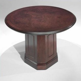 DMi Oxmoor Round 4' Conference Table with Column Base in Merlot Cherry