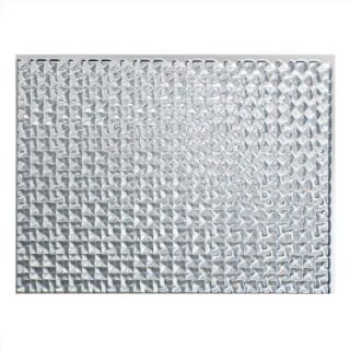 Fasade 24 in. x 18 in. Terrain PVC Decorative Tile Backsplash in Brushed Aluminum B67 08