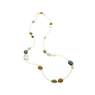 Rarities Fine Jewelry with Carol Brodie Vermeil Multigem 44" Station Necklace   7947458