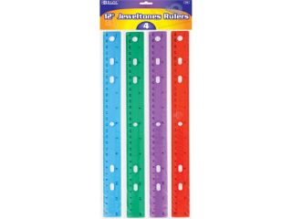 Bazic 336 24 12 in. Jeweltones Color Ruler  Pack of 24