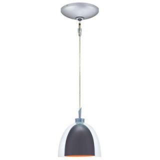 JESCO Lighting Low Voltage Quick Adapt 5 1/8 in. x 103 3/8 in. Gun Metal/White Pendant and Canopy Kit KIT QAP215 GMOR A