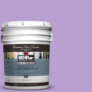 BEHR Premium Plus Ultra 5 gal. #P570 3 Flower Girl Satin Enamel Exterior Paint 985405