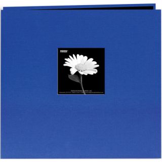 Book Cloth Cover Post Bound Album 8inX8inCobalt Blue