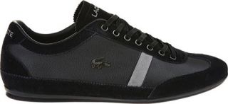 Mens Lacoste Misano 22 LCR Sneaker   Black Suede/Leather