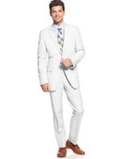 Tommy Hilfiger White Cotton Stretch Suit Separates Trim Fit
