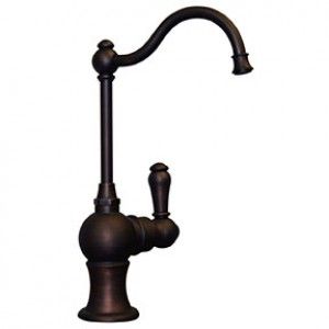 Whitehaus WHFH3 C4121 MB Point of use drinking water faucet with traditional spout   Mahogany Bronze