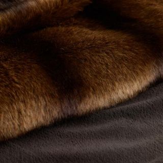 Chocolate Faux Fur Throw