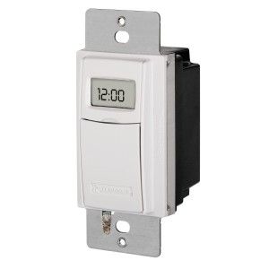 Intermatic ST01A Timer, 120/277V 15A 7 Day Digital In Wall Timer   Almond