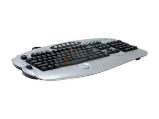 AVS Gear EZ 7000SB Silver & Black 109 Normal Keys 29 Function Keys PS/2 Standard Smart Office Keyboard