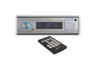 Lanzar AQCD60BTS AM FM Marine In Dash Fold Down Detachable Face Radio with CD  USB SD AUX Input with Bluetooth Wireless Technology