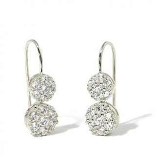 Absolute™ .52ct Double Round Pavé Drop Earrings   7878913