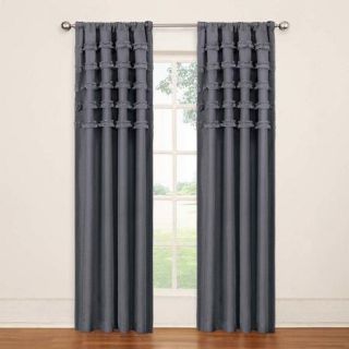 Eclipse Curtains Ruffle Batiste Single Curtain Panel