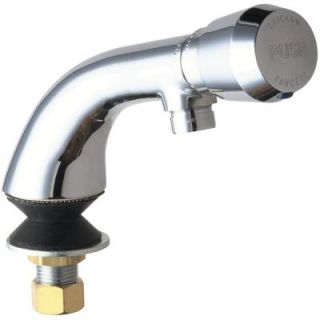 Chicago Faucets Single Hole 1 Handle Low Arc Bathroom Faucet in Chrome 807 E12 665PSHABCP