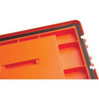 Sport Utility Dry Box – 15in.L x 7 3/4in.W x 6 1/2in.D, Without Tray, Orange, Model# 560115  Tool Boxes