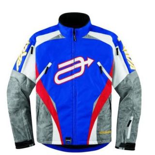 Arctiva Comp 7 RR Snowmobile Shell Jacket Blue/Red MD
