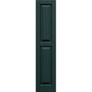 Winworks Wood Composite 12 in. x 55 in. Raised Panel Shutters Pair #638 Evergreen 51255638