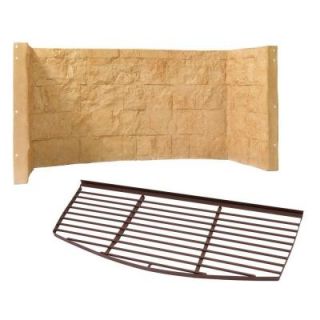 66 in. x 26 in. x 36 in. Tan Cascade Composite Window Well with Metal Bar Grate BCT 662636G