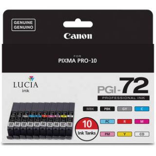 Canon LUCIA PGI 72 10 Color Ink Tank Value Pack 6402B007