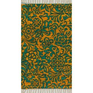 Loloi Rugs Aria Lifestyle Collection Lime/Teal 1 ft. 9 in. x 5 ft. Area Rug ARIAHAR14LLTE1950