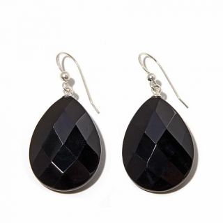 Jay King Pear Black Agate Sterling Silver Drop Earrings   7902762