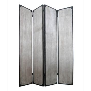 83 x 63 Industrial 4 Panel Room Divider by Screen Gems